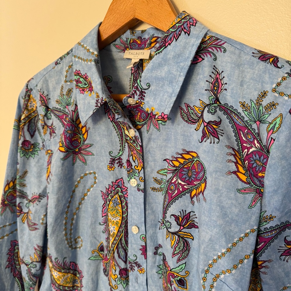 Talbots Blue Paisley Women’s Shirt